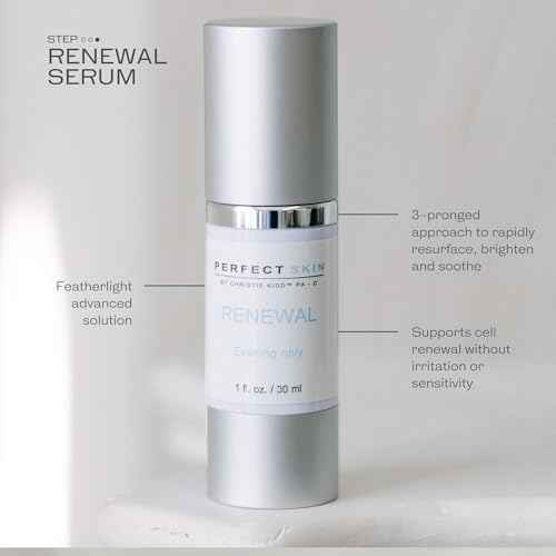 PERFECT SKIN BY CHRISTIE KIDD, PA-C | Renewal Serum?Evening Only Exfoliating Serum w/Glycolic, Lactic Acid, Retinoid & Niacinamide ? Brightens, Smooths, Reduces Fine Lines?Anti-Aging Skincare 1oz/30ml