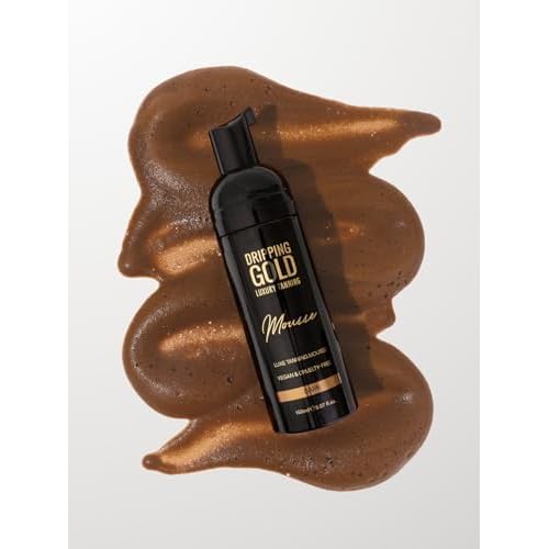 SOSU Dripping Gold Luxury Self Tanning Mousse 5 Oz (Dark) | Lightweight Self-Tanner Formulated with Hyaluronic Acid, Vitamins A & E | Vegan Friendly, Cruelty & Paraben-Free