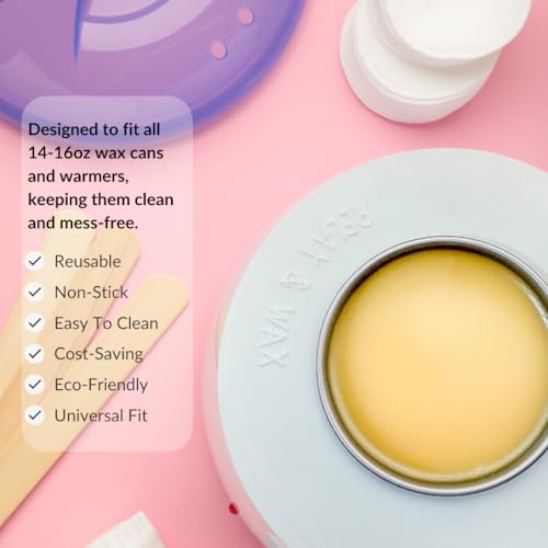 Reusable Non-Stick Silicone Wax Collars for Wax Pot ? Fits All 14-16 oz Wax Cans & Warmers ? Wax Warmer Collars for Easy, Mess-Free Cleaning (White, 1pc)