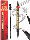 Vevivia Beauty Eyebrow Pen - Dual-Tip Microblading, Waterproof Dark Brown
