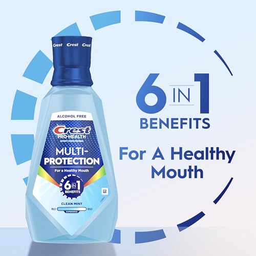 Crest Pro-Health Mouthwash 1L, 2 Pack, Alcohol-Free Cavity Protection