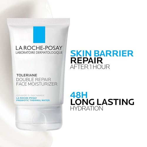 La Roche-Posay Toleriane Double Repair Face Moisturizer Pack of 2 - Hydrating & Fragrance-Free, All Skin Types
