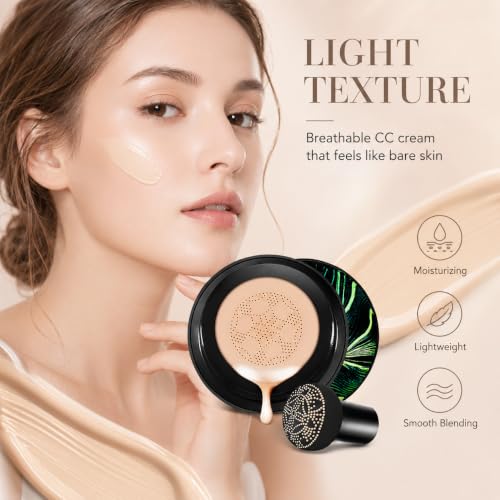 Aurovida Moisture Cushion CC Cream Foundation with Mushroom Head