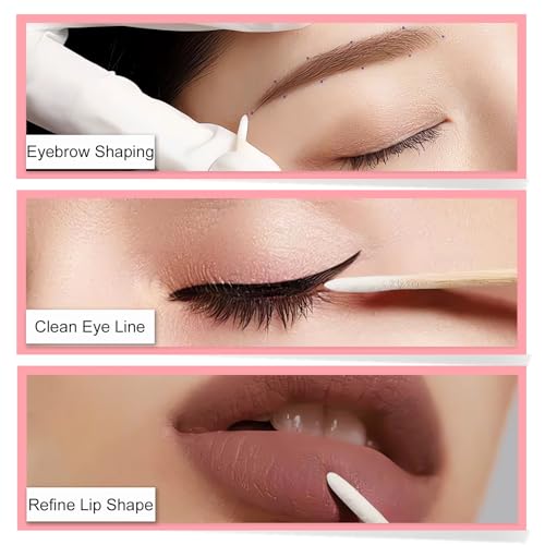 600pcs Precision Tip Cotton Swabs - Double-End Microblading Applicators
