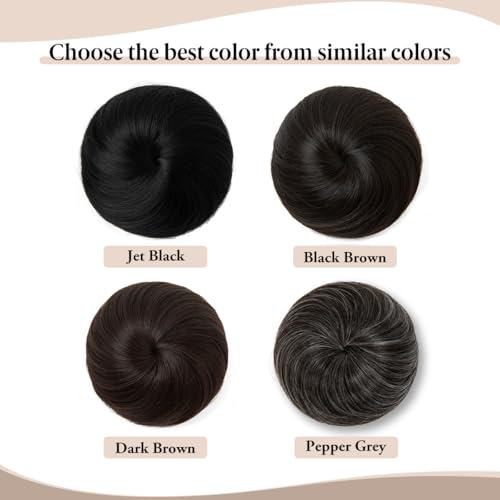 SARLA Dark Brown Drawstring Hair Bun Extension Updo
