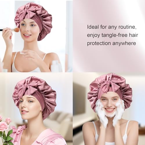 Silk Bonnet for Women with Adjustable Tie Band
