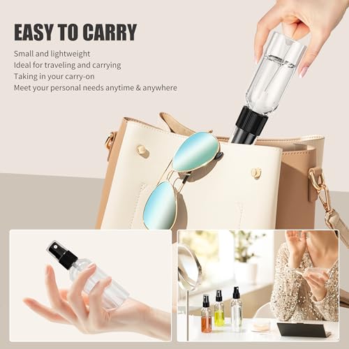 100PCS Small Spray Bottle, 1oz/30ml Travel Spray Bottle Clear Fine Mist Spray Bottles Plastic Empty Refillable Spray Bottles for Skin Care, Hair Care, Plant Care & Home Cleaning