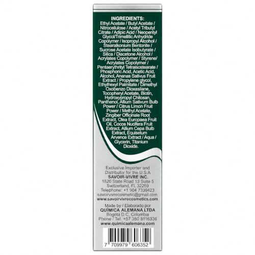 Química Alemana Nail Hardener 0.47 Fl Oz Pack of 2 - Protective Nail Base Coat