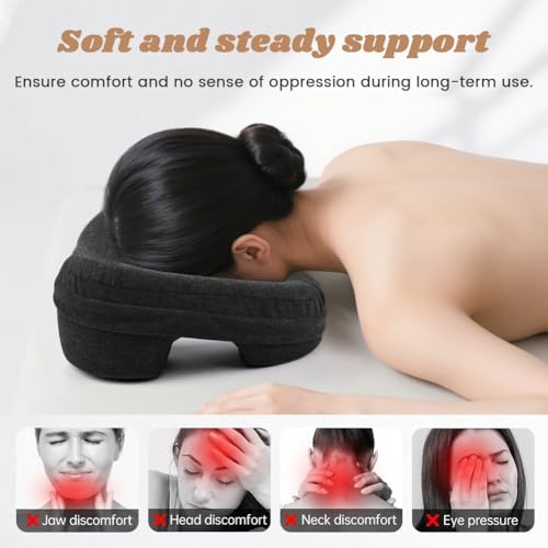 Kakalote Ergonomic Memory Foam Face Down Massage Pillow for Spa & Bed