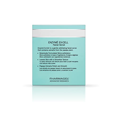 Pharmagel Enzyme Ex-Cell - Gentle Papaya Face Exfoliator Scrub for All Skin Types (3 Ounce)