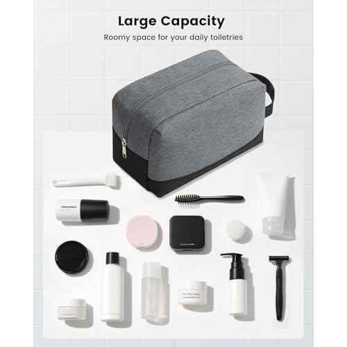 Vorspack Travel Toiletry Bag - Water Resistant Toiletry Bag for Men Travel Bag for Toiletries, Accessories - Black