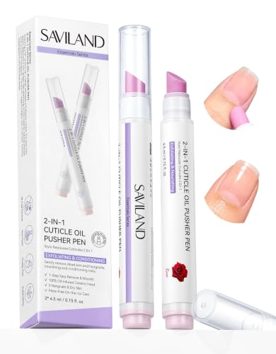SAVILAND Cuticle Remover Pen with Rose Oil - 2 Pack
