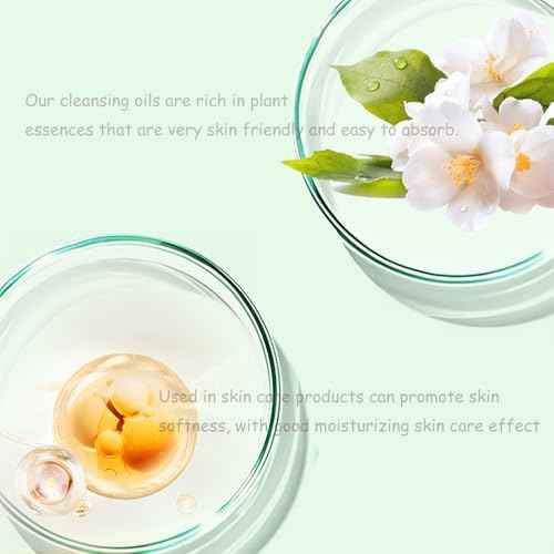 Cleansing Oil Mini Natural Makeup Remover Portable 20pcs Gentle Moisturizing Cleansing Oil for All Skin Types, Travel with (Rose)