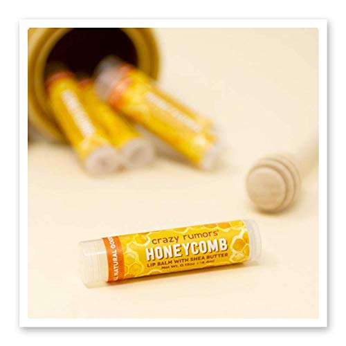 Crazy Rumors Honeycomb Lip Balm. 100% Natural, Vegan, Plant-Based, Made in USA (1-Pack)