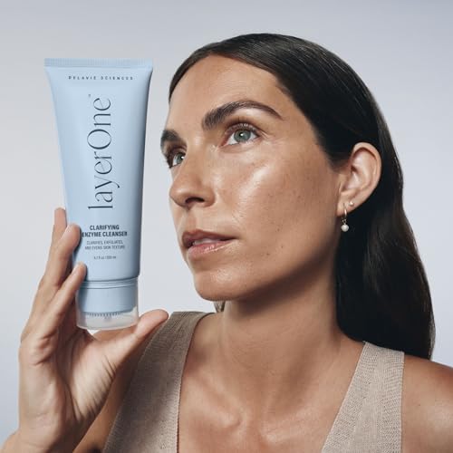 layerOne Clarifying Enzyme Cleanser, Gentle Daily Facial Exfoliant, Pore-Cleansing Formula, 3.38 fl oz