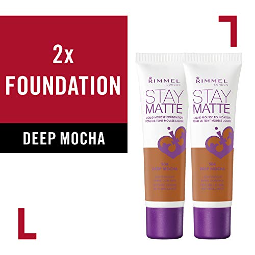 Rimmel, Stay Matte Foundation, Deep Mocha 2 Count (Pack of 1)