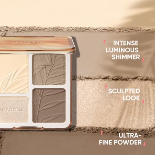 JUDYDOLL Contour Palette - 4-Color Highlight & Contour Kit