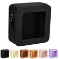 JOVAKIT Clear Makeup Bag Square Portable Silicone Travel Cosmetic Bag for Women, Transparent Toiletry Bags, Gifts for Women Make Up Pouch Car Organizer Case with Zippers for Essentials (Black)