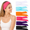 WILLBOND 6-Pack Tie Headbands for Women, Adjustable Elastic