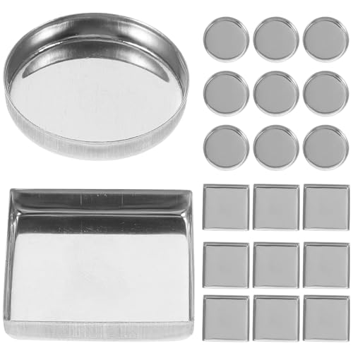 30Pcs Empty Eyeshadow Metal Pans Round Refillable Palette
