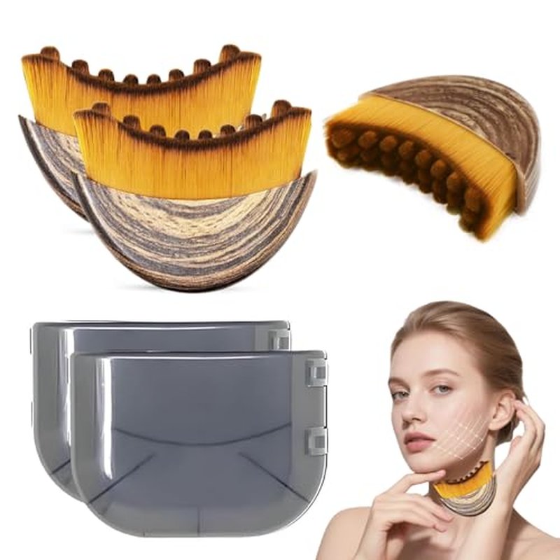 Lymphatic Face Brush 2-Pack - Depuffing & Gua Sha Sculpting