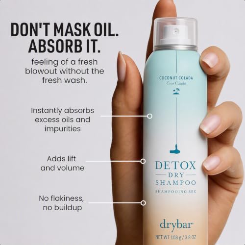 Drybar Detox Dry Shampoo Spray, Absorbs Excess Oil, Leaves Hair
