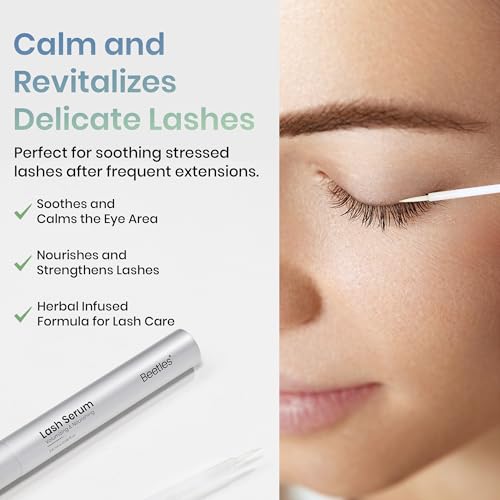 Beetles Lash Conditioning Serum 2.5ml ? Nourishing Lash Serum for a Fuller, Healthier-Looking Lash Appearance with 50 Clean Pads and Lash Ruler Gift for Women