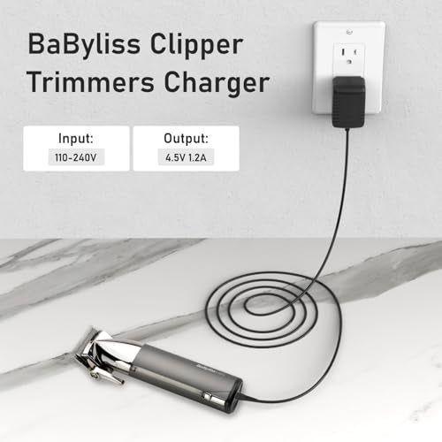 4.5V Replacement for Babyliss Pro Charger Compatible with BaByliss PRO Shaver FX870 FX788 FX787 FXSSM FX820 FX726 FX825 LoPROFX Clipper Trimmers Power Adapter Cord