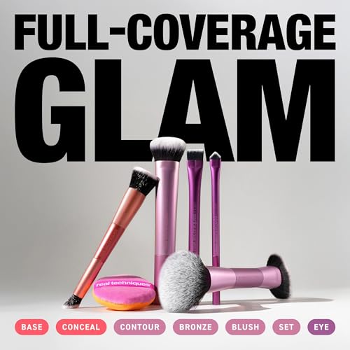 Real Techniques Big Blends Energy 6-Piece Brush & Puff Set