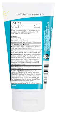 Earth Mama Uber-Sensitive Mineral Sunscreen Lotion SPF 40 | Non-Nano Zinc, Contains Organic Colloidal Oatmeal | Steroid-Free Eczema Cream for Baby, Kid & Family, 3-Ounce, 2-Pack