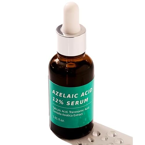 Azelaic Topical Acid 12% Serum for Face ? Dark Spot Remover with Tranexamic Acid, Salicylic Acid, Niacinamide & Centella Asiatica ? Acne, Hyperpigmentation & Rosacea Treatment 1 Oz Korean Skincare