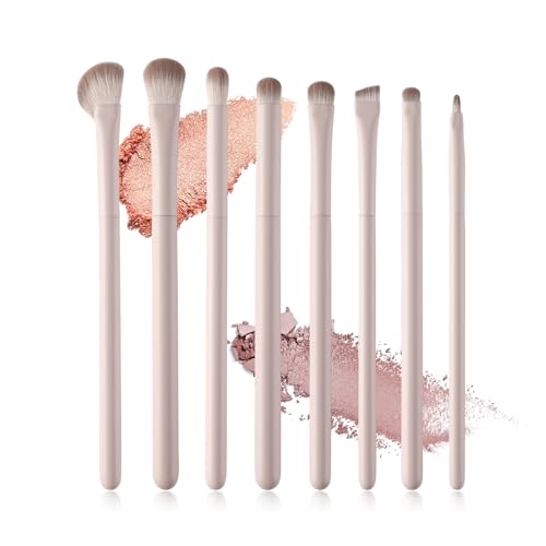 8-Piece Eye Makeup Brush Set with Eyeshadow, Blending & Eyeliner Brushes