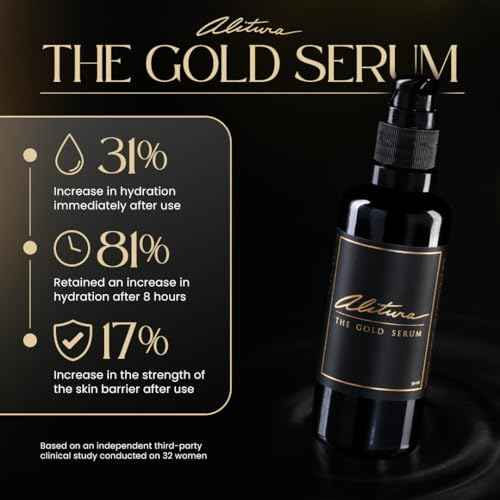 Alitura Anti-Aging Peptide & Collagen Gold Serum for Face ? with Vitamin A, CoQ10 & Astaxanthin ? Korean-Inspired Hydrating Serum for Wrinkles, Radiance & Firmness ? 100ml