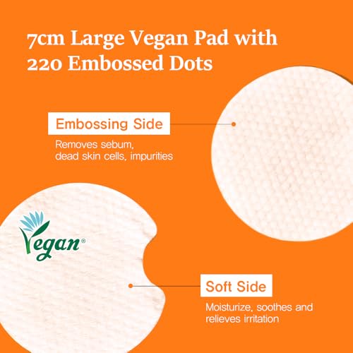 Nightingale C-toning Peeling Pads with Vitamin Complex + AHA?BHA?PHA + Niacinamide, Exfoliating Peel Pads, Sebum Care, Improve Skin Texture, Hypoallergenic, Vegan Pads, korean skin care