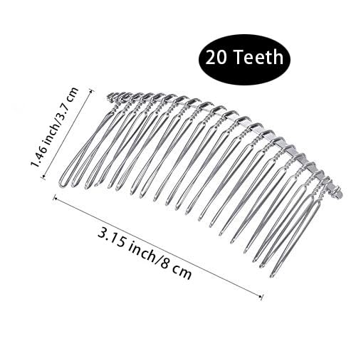 Rocutus 20-Teeth Metal Hair Clip Combs, 10 Pack – Bridal & DIY