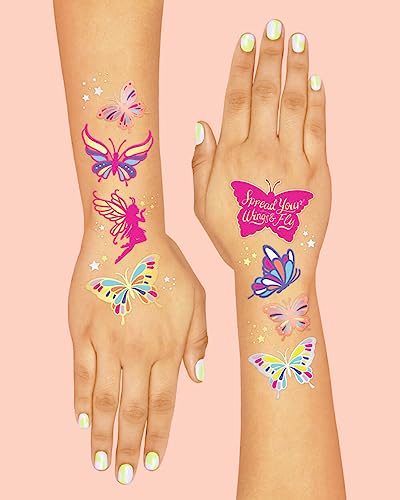 xo, Fetti Butterfly Tattoos for Kids - 34 Glitter Designs