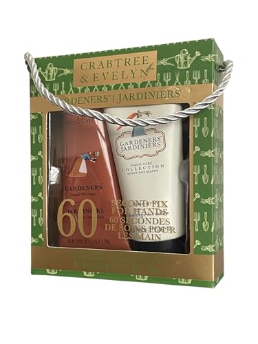 Crabtree & Evelyn Gardeners Hand Therapy Cream & Scrub Set, 3.5 oz