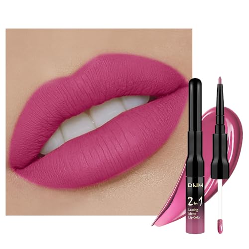 Hot Pink Matte Lip Liner & Liquid Lipstick Set - 2-in-1