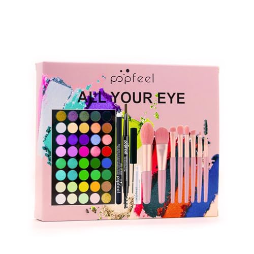 Eye Makeup Kit for Women with 40 Color Palette & Brushes
