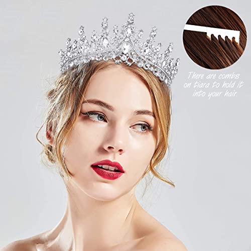 Queen Crown for Women Crystal Rhinestone Wedding Tiara