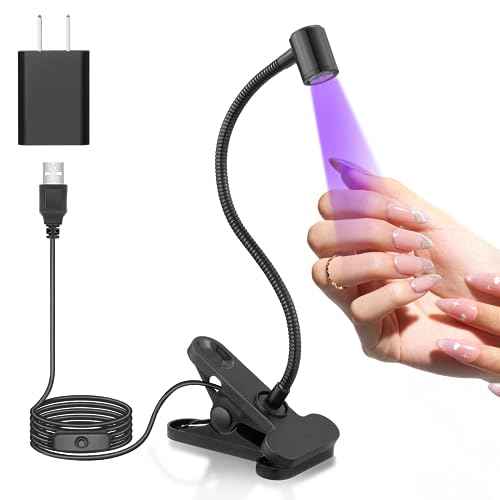 Beetles UV Nail Lamp for Gel Polish Mini LED Light with Clamp for Nail Art Design Fingernail Extension Quicky-Dry Curing Lamp for Techs Manicure Salon DIY at Home