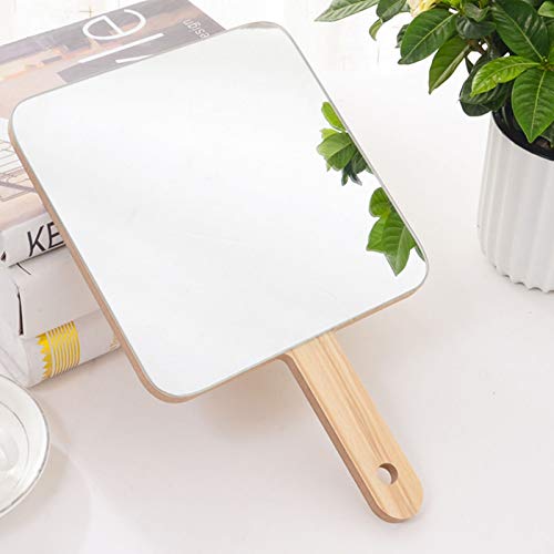 TOF&HAMY Wood Handheld Makeup Mirror 19x19cm