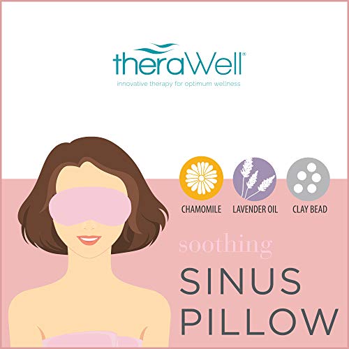 Anti-Stress Hot/Cold Clay Bead Sinus Eye Mask, Lavender & Chamomile, Pink