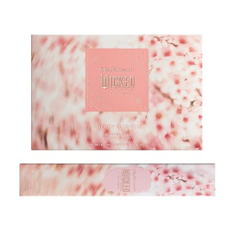Cherry Blossom Blush Palette & Brush Set - Coral Creamy Blush