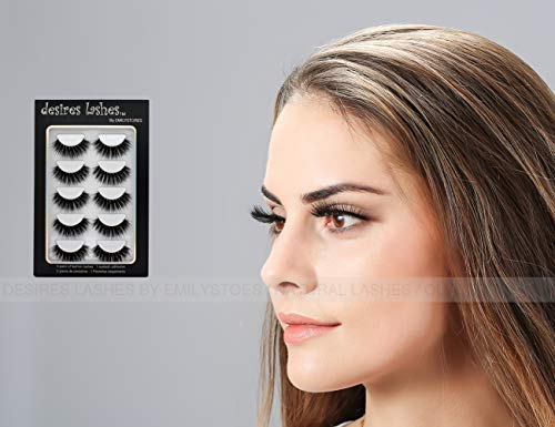 Natural 3D Faux-Mink Lashes - 5 Pairs Multipack