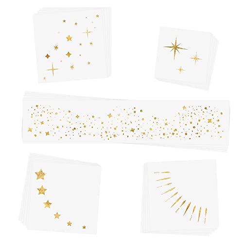 Flash Tattoos Waterproof Metallic Face Jewels - 25 Pack