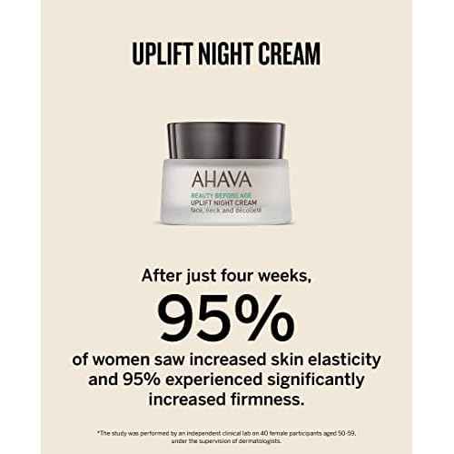 AHAVA Uplift Night Cream - Rich, Melting Night Cream to Lift, Firm & Tighten Skin, Anti-Aging Effect by Reducing Deep Wrinkles, Enriched with Exclusive Osmoter, Tripeptide 38 & Shea Butter, 1.7 Fl.Oz