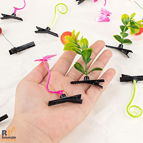 RP Remarkable Power, 28 Pack Plant Bean Sprout Hair Clips Mushroom Flower Hairpin Barrette for Women Girls