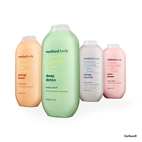 Method Hydrating Body Wash, Coconut Milk, Paraben and Phthalate Free, 18 oz (Pack of 1)