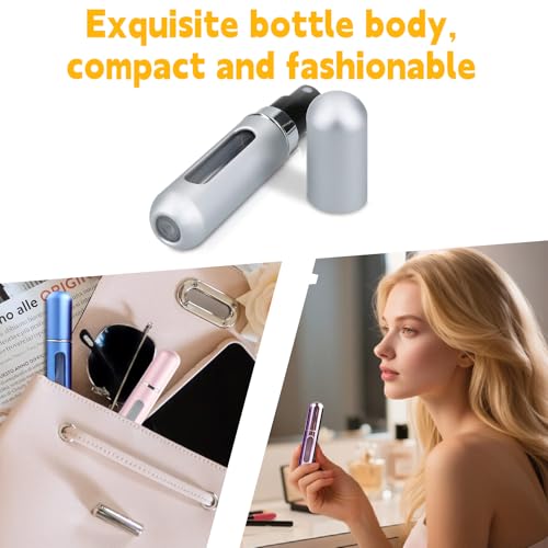 Travel Mini Perfume Atomizer Bottle - 6 Pack, 5ml Leak-Proof Design